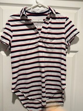 Frank & Eileen Red white and blue casual polo